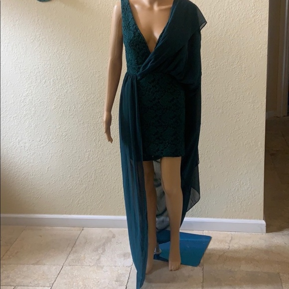 Lulus dress forest green lace maxi size S - Picture 2 of 9